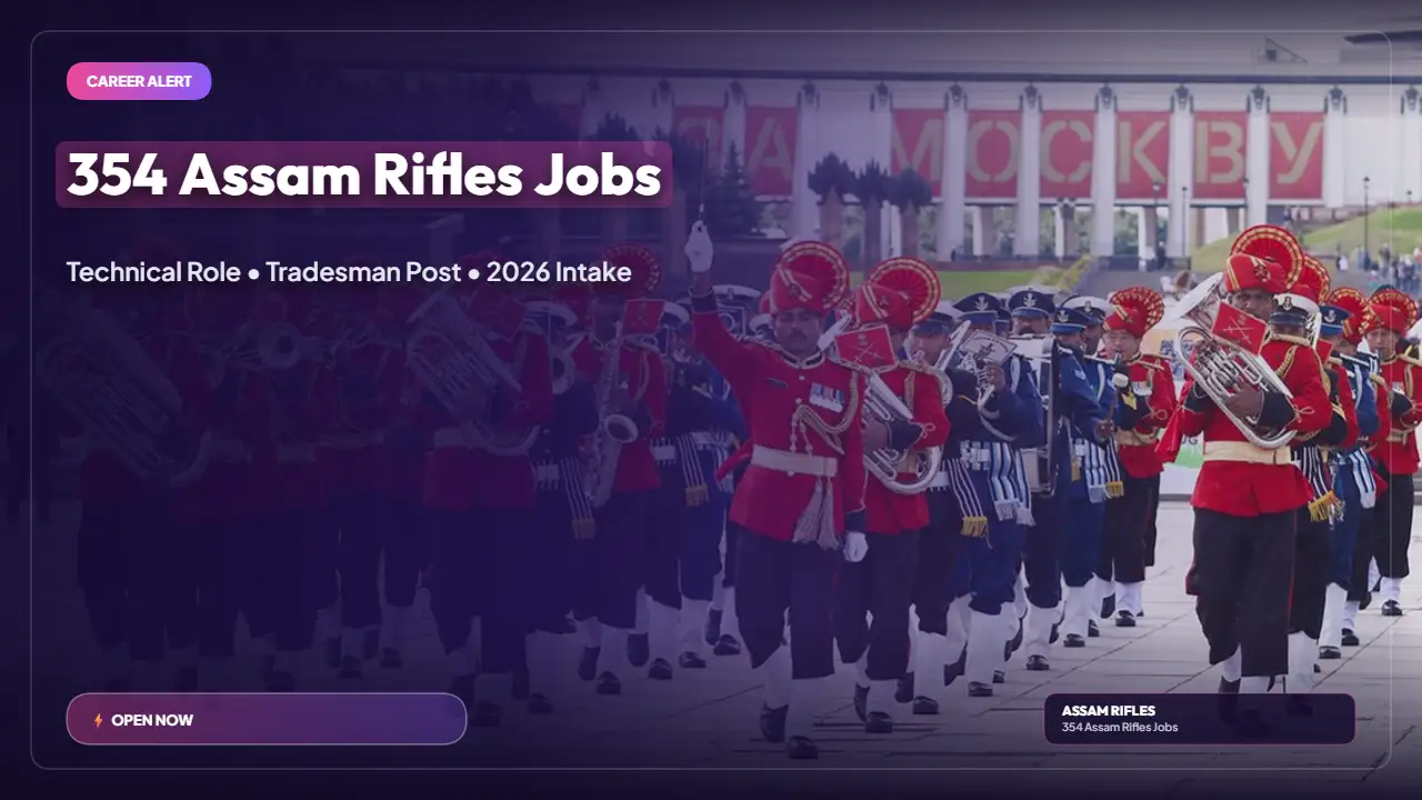 Assam Rifles Technical & Tradesman Rally 2026: Apply Online for 354 Group C Posts