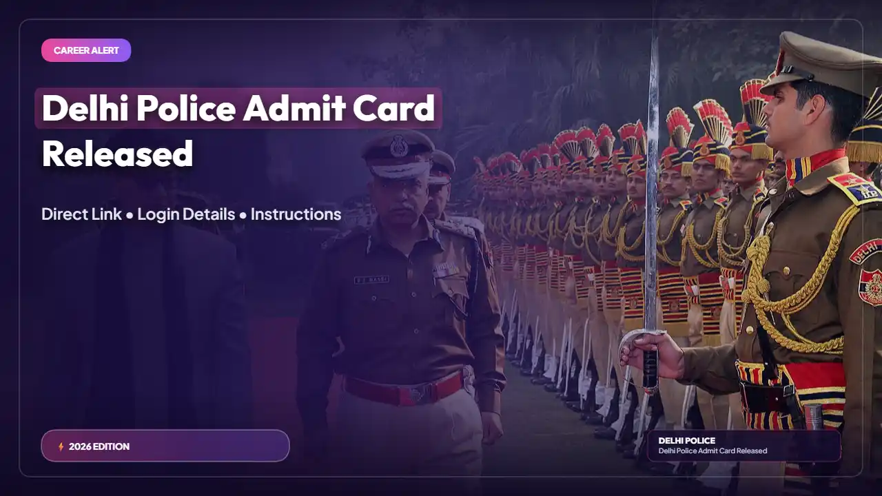 Delhi Police Physical Test Admit Card 2026 Released — Download at sscnr.nic.in