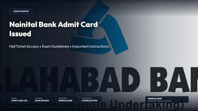 Nainital Bank SO Admit Card 2026 Released: Download Hall Ticket and Exam Details
