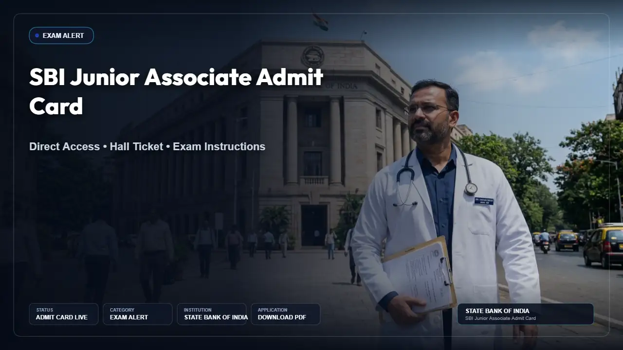 SBI Junior Associate (Customer Support & Sales) Prelims Admit Card 2026 — Download Now