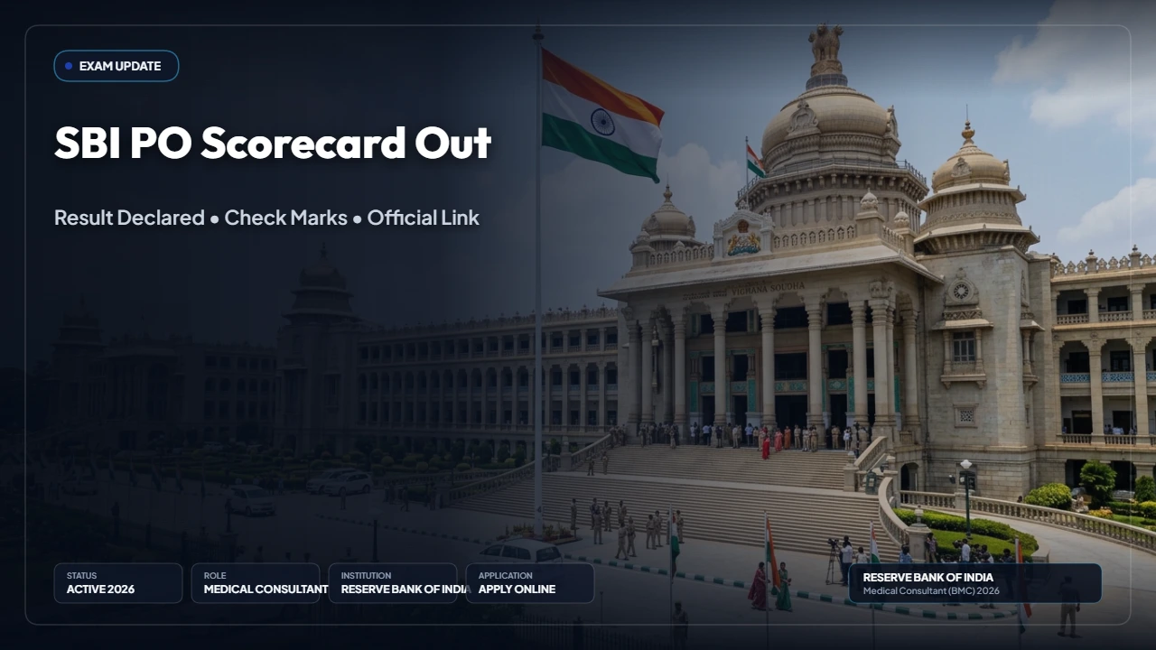 SBI PO Prelims Score Card 2026 Released — Download Marks at sbi.bank.in