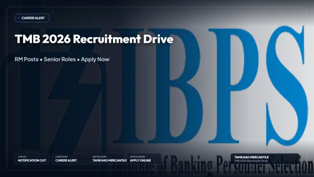 TMB Recruitment 2026: Apply Online for Relationship Manager and Senior Relationship Manager