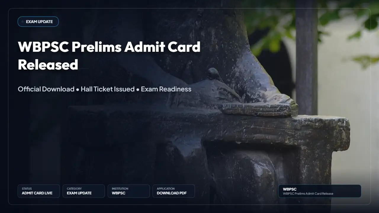 WBPSC Miscellaneous Admit Card 2026 Released — Download Prelims Hall Ticket