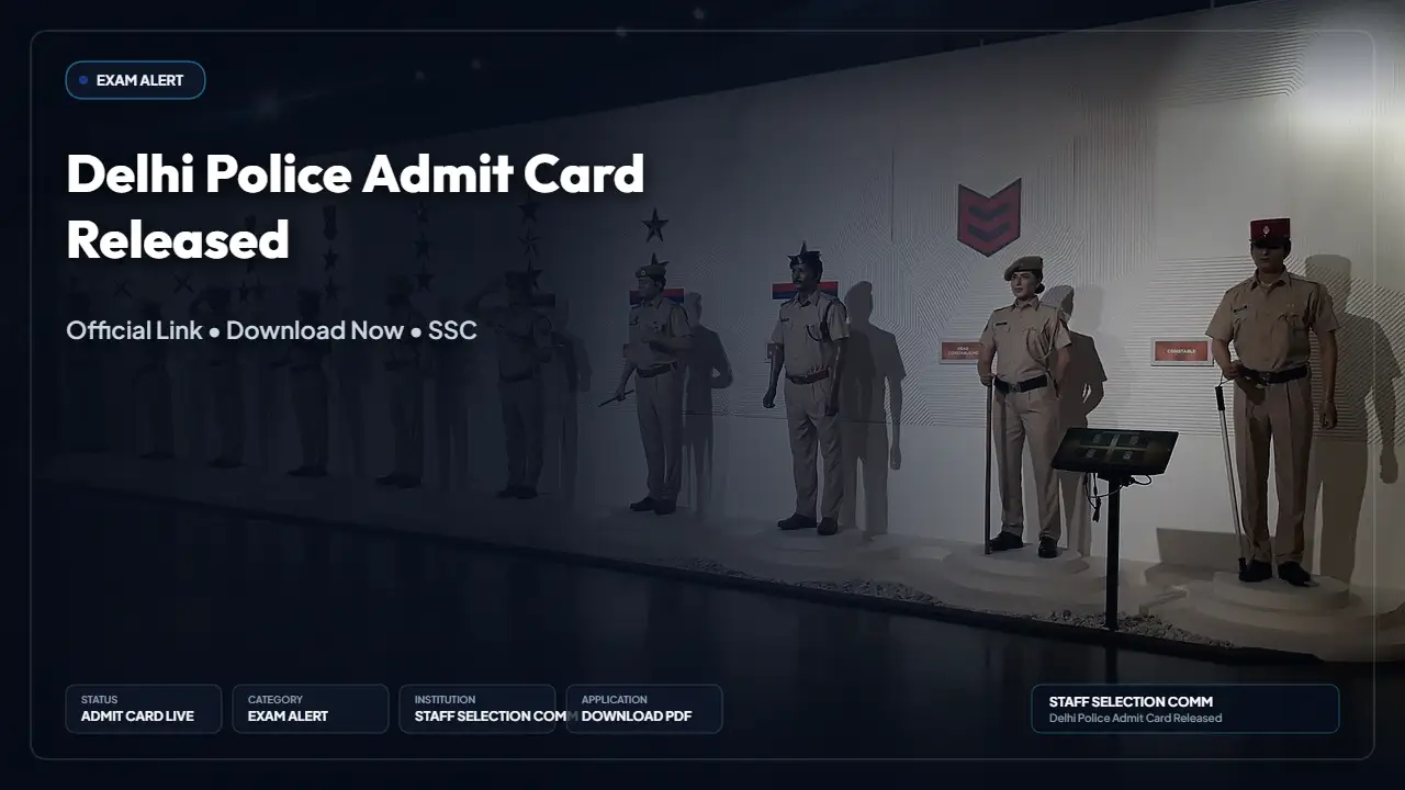 Delhi Police PEMT and DV Admit Card 2026 Released — Download from SSC NR
