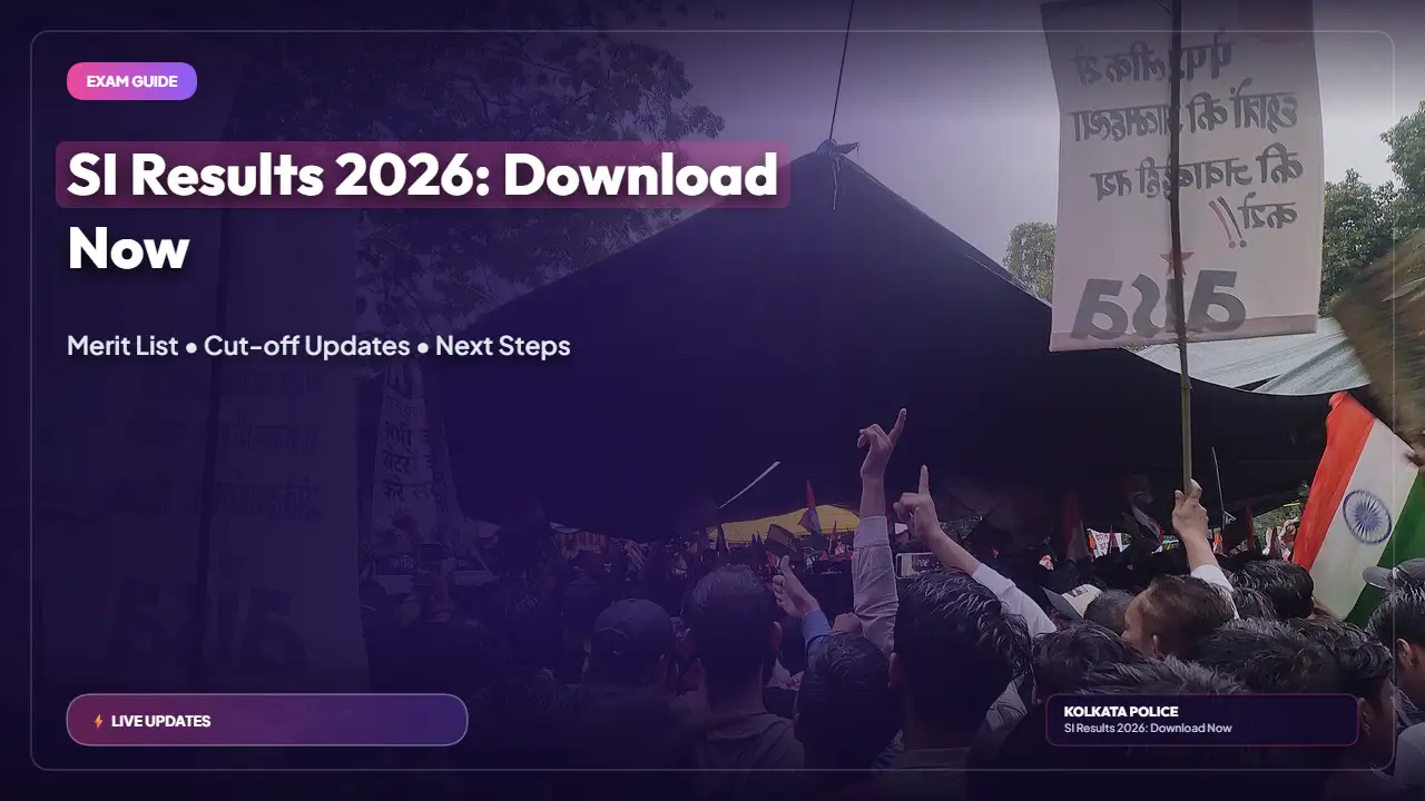 Kolkata Police SI Final Result 2026 Declared: Merit List PDF, Cut-off Marks and Next Steps