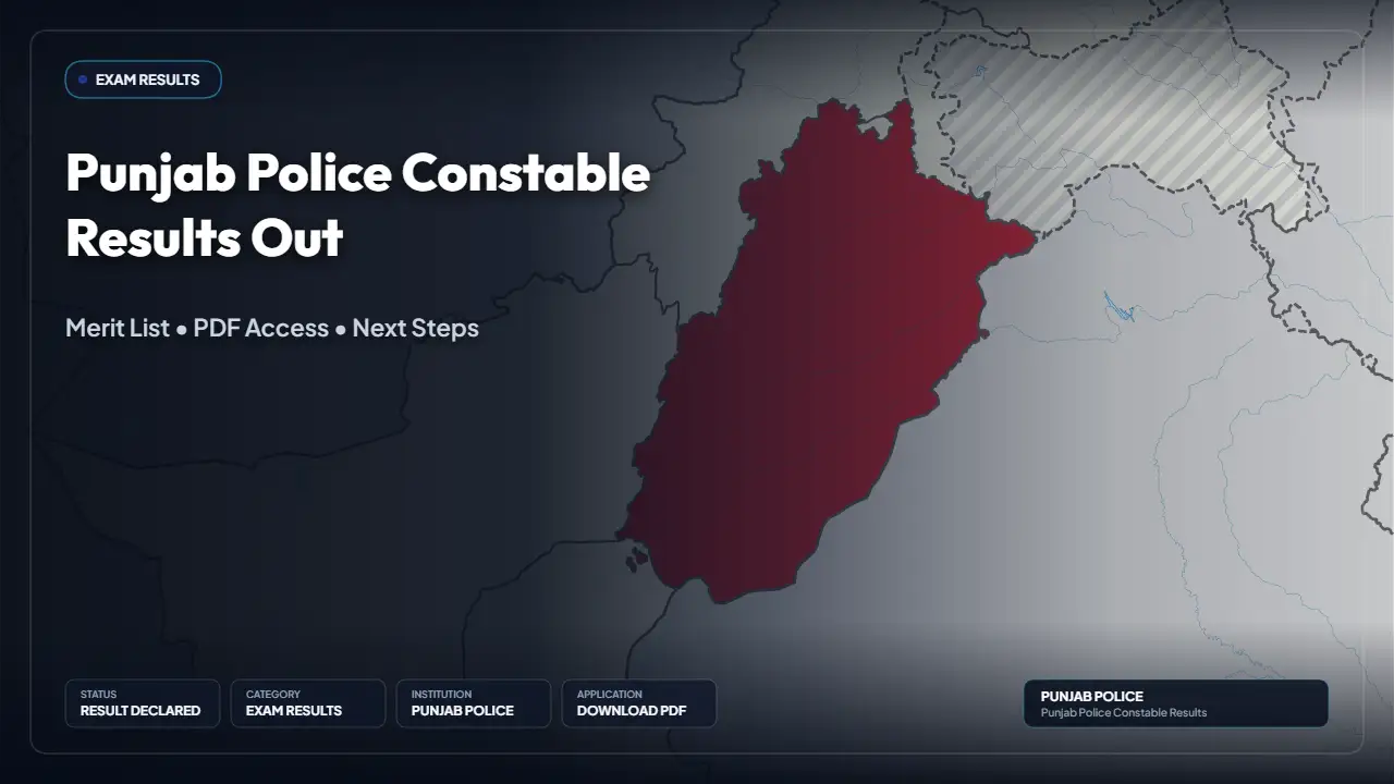 Punjab Police Constable Result 2026 Declared: Merit List PDF and Next Steps