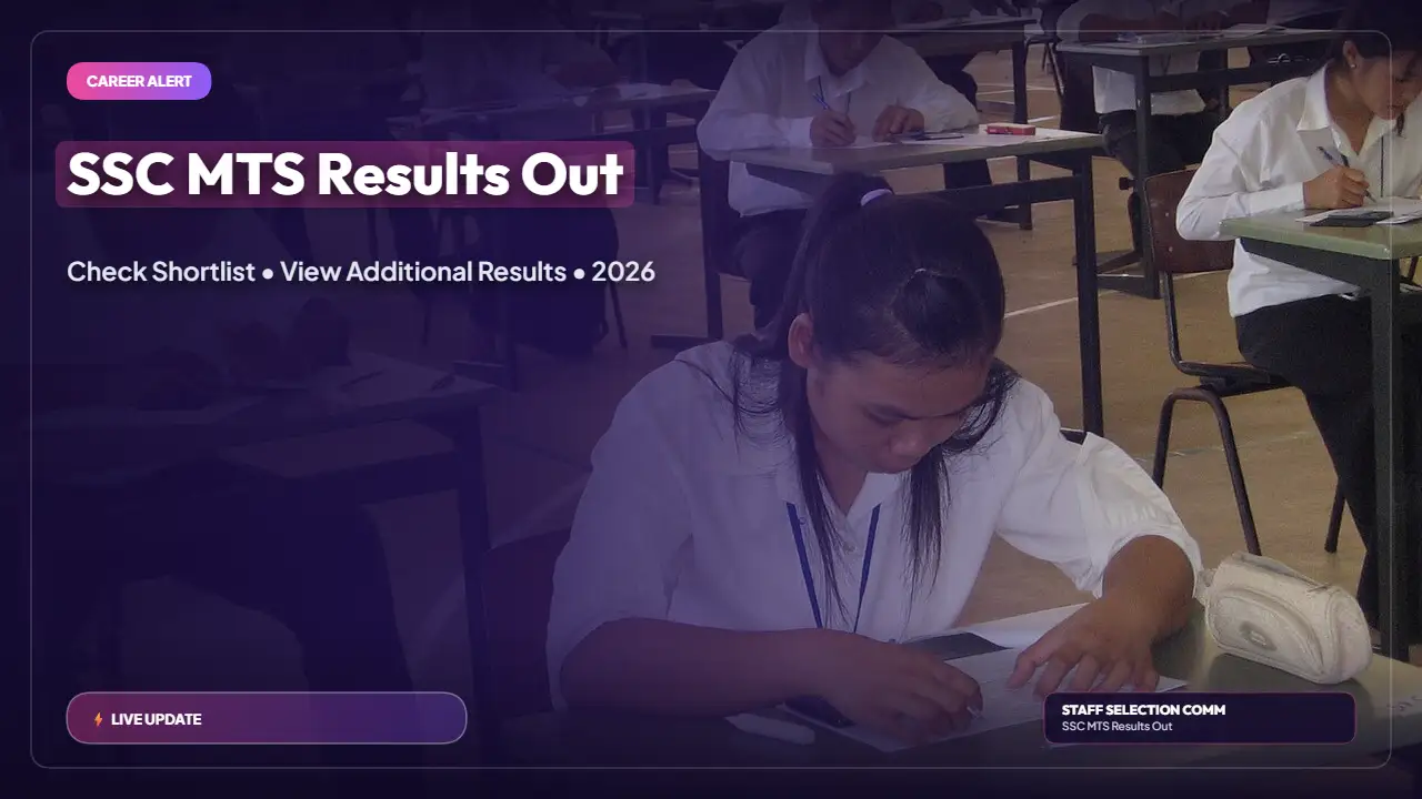 SSC MTS and Havaldar Result 2026: Havaldar Shortlist Declared; Additional Result Listed (7 Oct 2026)