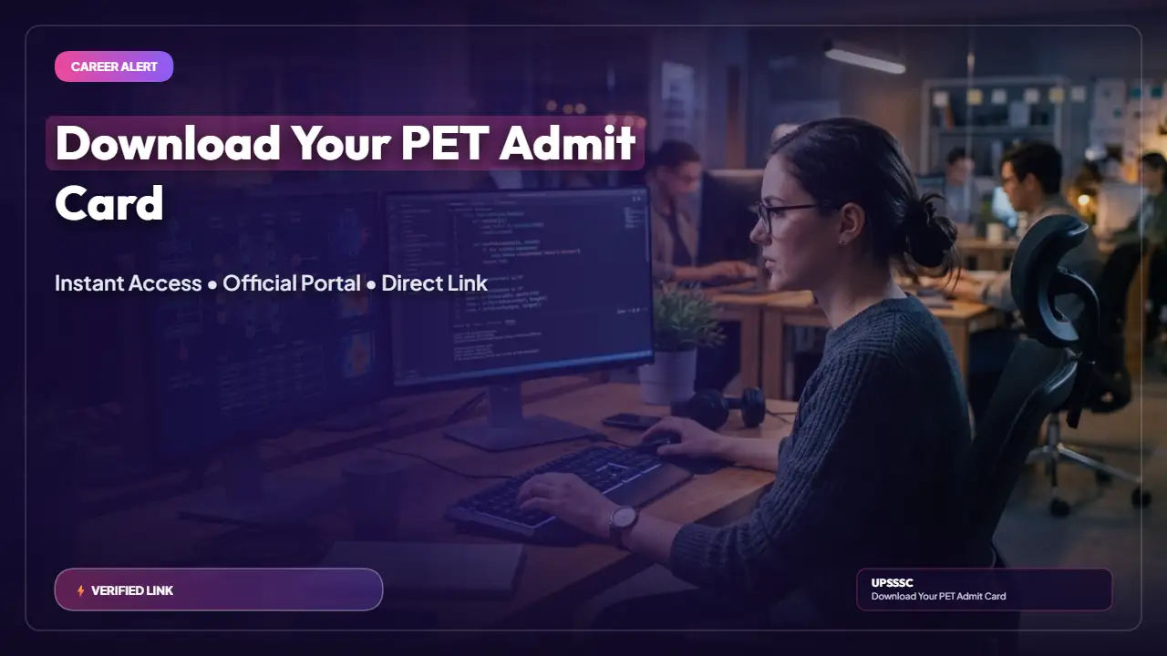 UPSSSC PET Admit Card 2026 Released: Download Hall Ticket at upsssc.gov.in